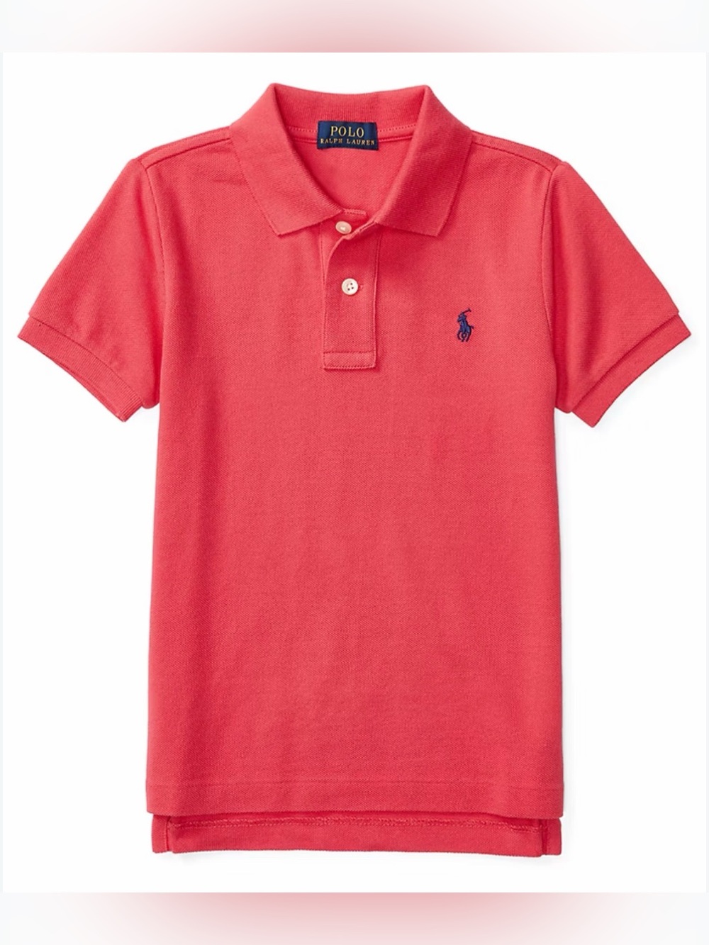 POLO Ralph Lauren Cotton Mesh Polo Shirt in Pinkish Red - 4/4T